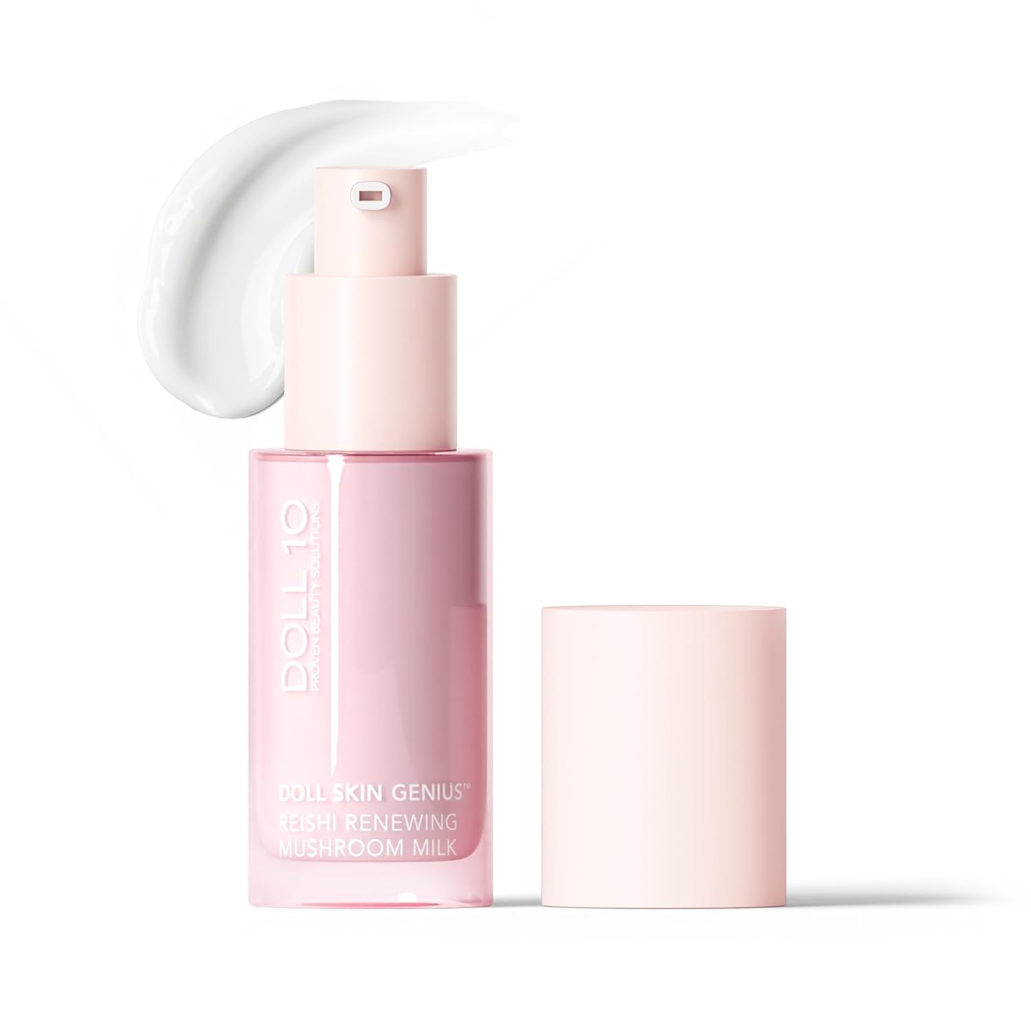 Doll Skin Genius™ Reishi Renewing Mushroom Milk – Hydrating Face Serum w/Reishi, Chaga & Lion’s Mane – Anti-Aging, Barrier Repair & Soothing Skincare for Dry, Sensitive or Mature Skin - 30 Day Supply