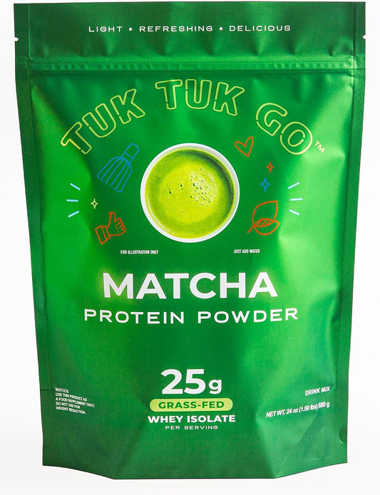 Clear Whey Protein Drink Mix - Matcha Green Tea - 25g Clear Whey Isolate - Refreshing Flavor - 20 Servings - Post Workout Recover