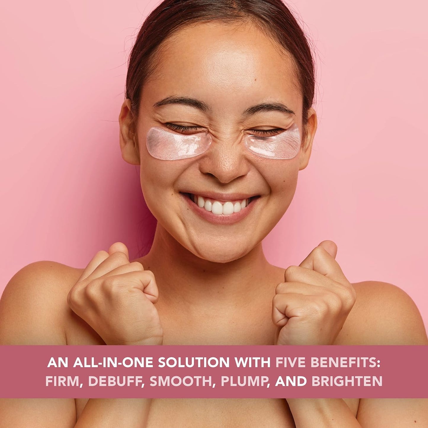 Doll 10 Doll Skin Genius Firm & Brighten Under-Eye Gels - Natural Eye Mask Patches that Vanish Puffiness, Dark Circles, Wrinkles, & Fine Lines
